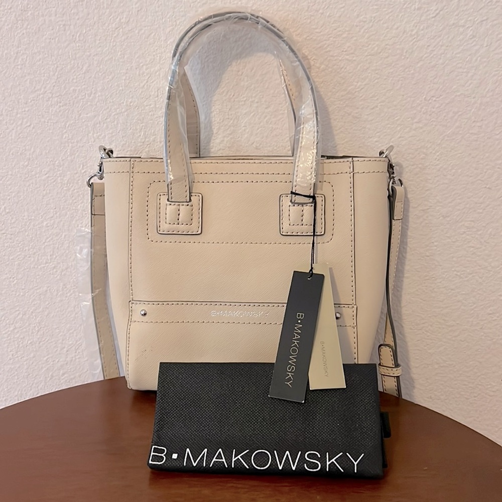 B Makowsky crossbody satchel